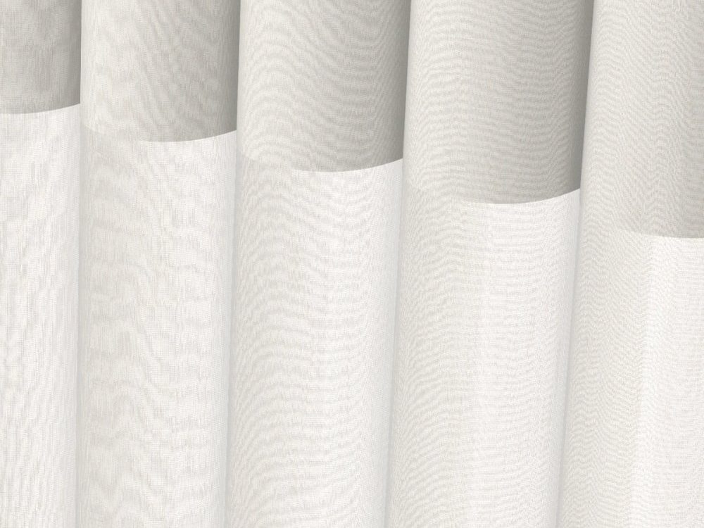 Hunter Douglas Luminette sheer rotating fabric vanes on a wide window