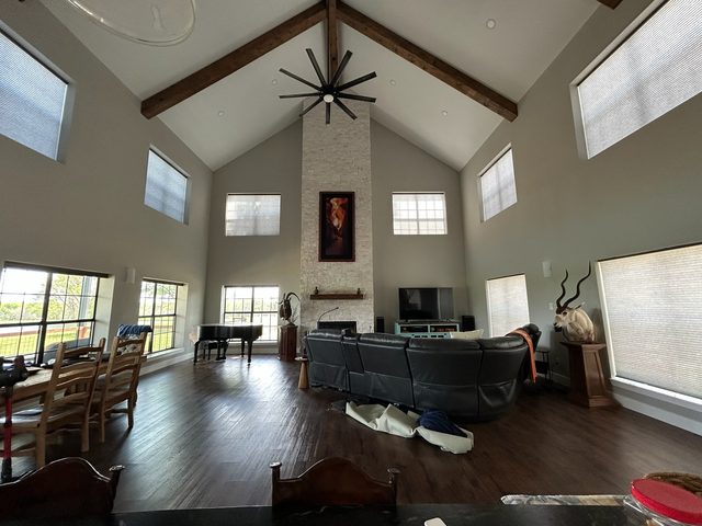 Custom Honeycomb Shades installation by Love Is Blinds Iowa