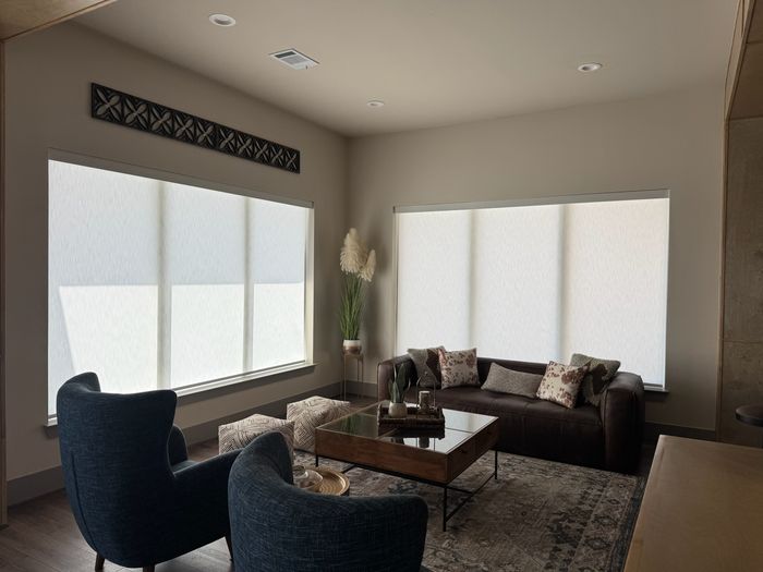 Custom Roller Shades installation by Love Is Blinds Iowa