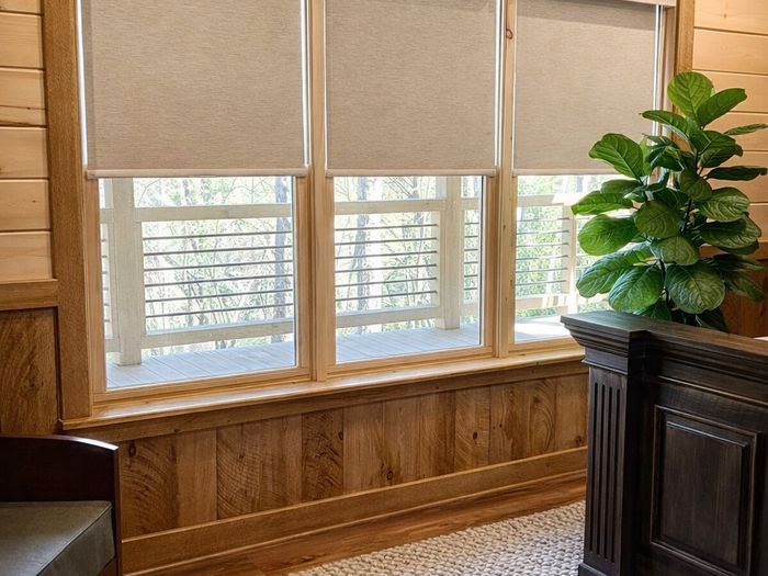 Custom Roller Shades installation by Love Is Blinds Iowa