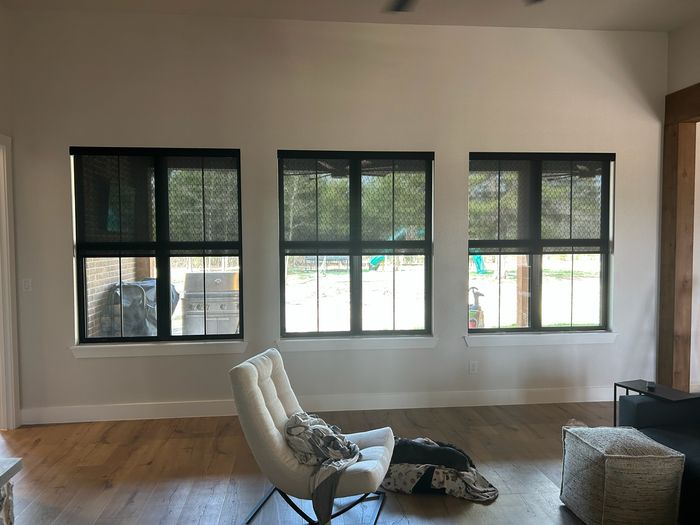 Custom Roller Shades installation by Love Is Blinds Iowa