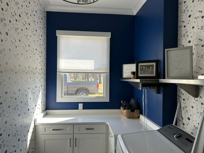 Custom Roller Shades installation by Love Is Blinds Iowa