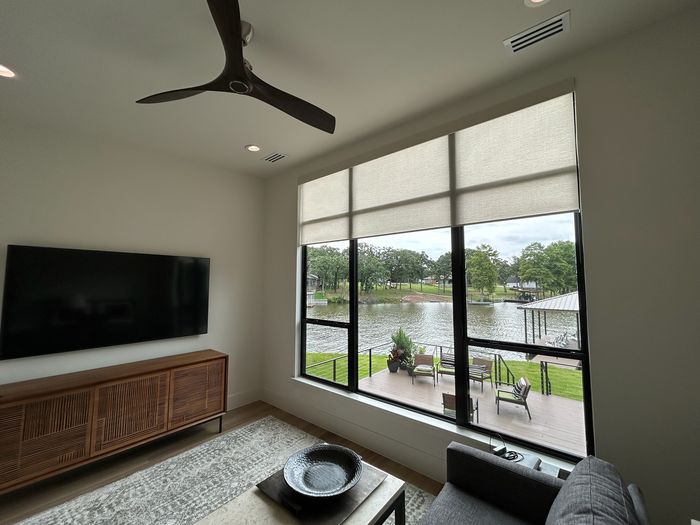 Custom Roller Shades installation by Love Is Blinds Iowa