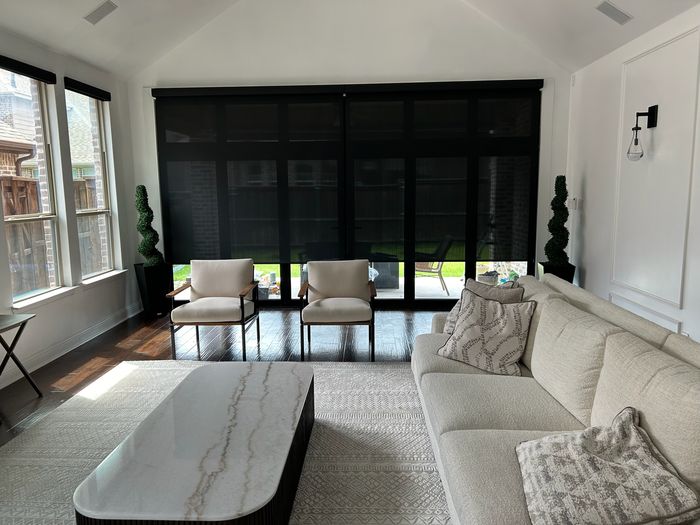 Custom Roller Shades installation by Love Is Blinds Iowa