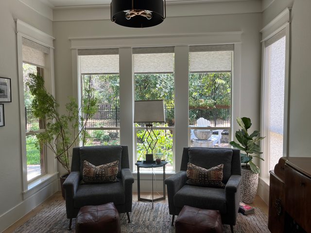Custom Roller Shades installation by Love Is Blinds Iowa