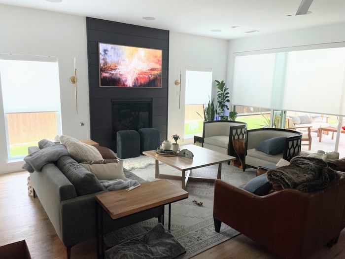 Custom Roller Shades installation by Love Is Blinds Iowa