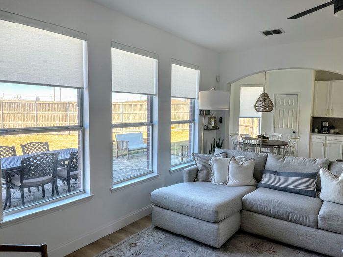 Custom Roller Shades installation by Love Is Blinds Iowa