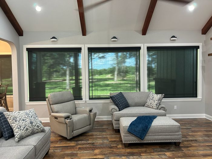 Custom Roller Shades installation by Love Is Blinds Iowa