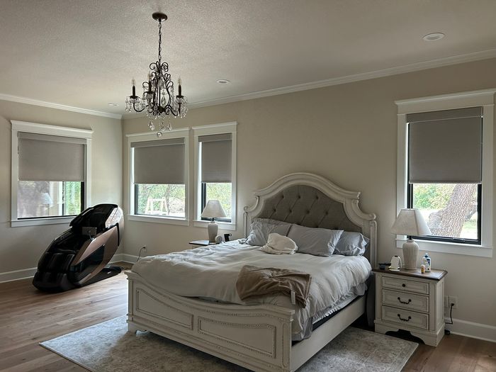 Custom Roller Shades installation by Love Is Blinds Iowa