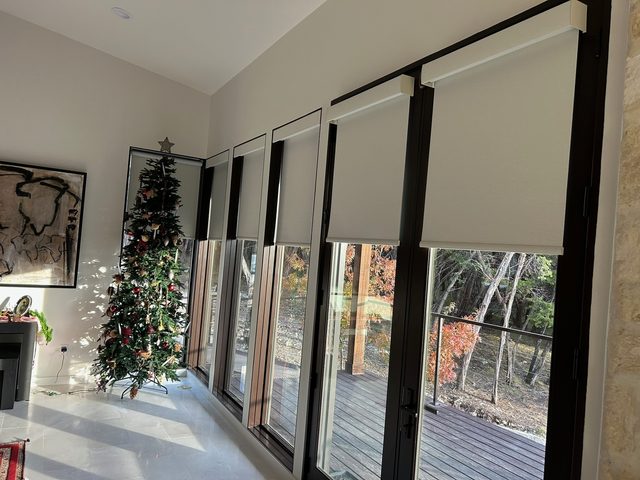 Custom Roller Shades installation by Love Is Blinds Iowa