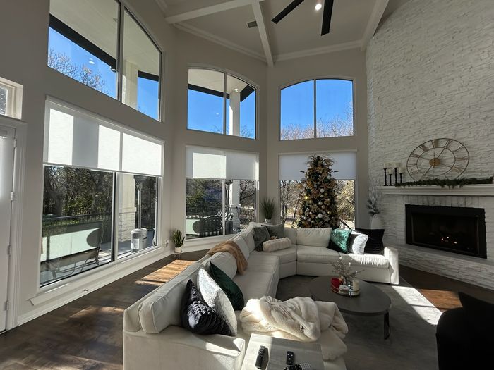 Custom Roller Shades installation by Love Is Blinds Iowa