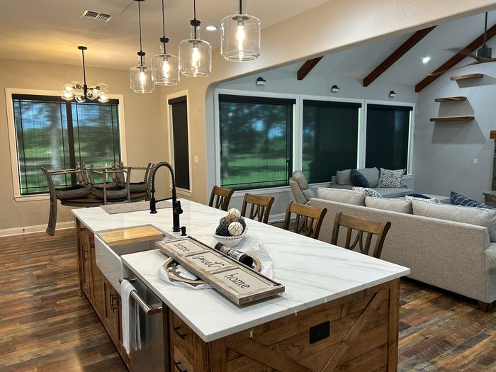 Custom Roller Shades installation by Love Is Blinds Iowa