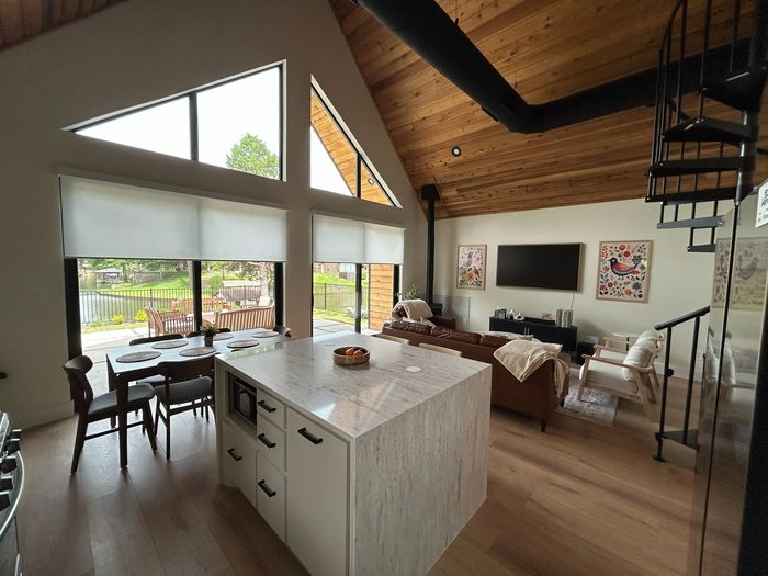 Custom Roller Shades installation by Love Is Blinds Iowa