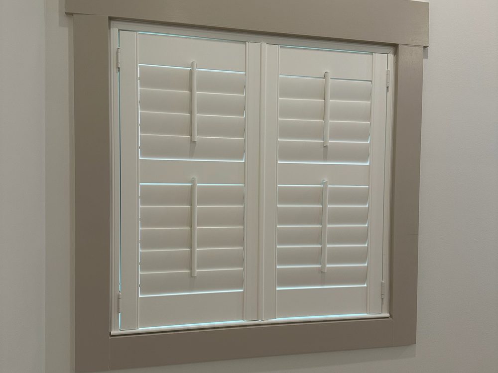 Waterproof plantation shutters built for wet rooms by Love Is Blinds
